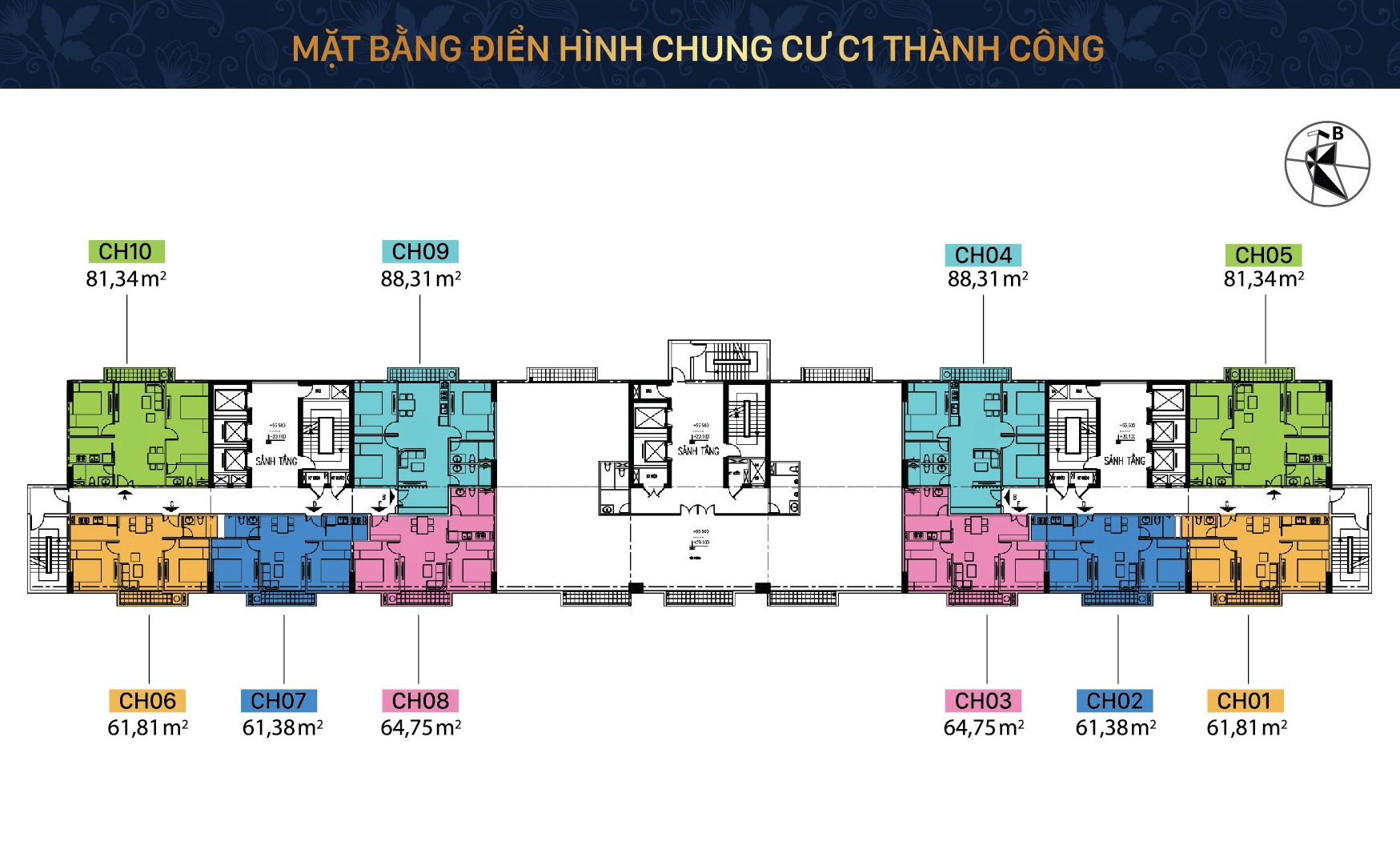 Mặt Bằng Dự Án Chung Cư C1 Thành Công