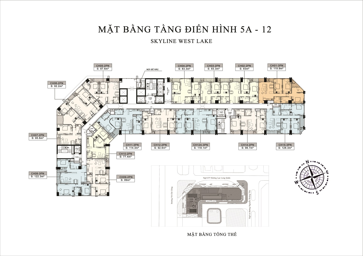 Mặt bằng dự án Endless Skyline West Lake