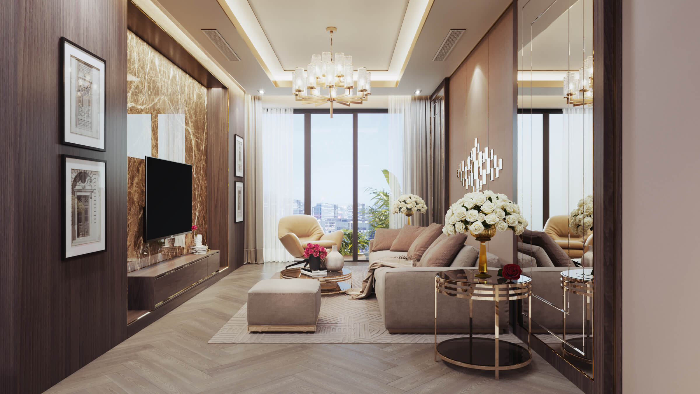 Nội Thất Căn Hộ Green Diamond Láng Hạ