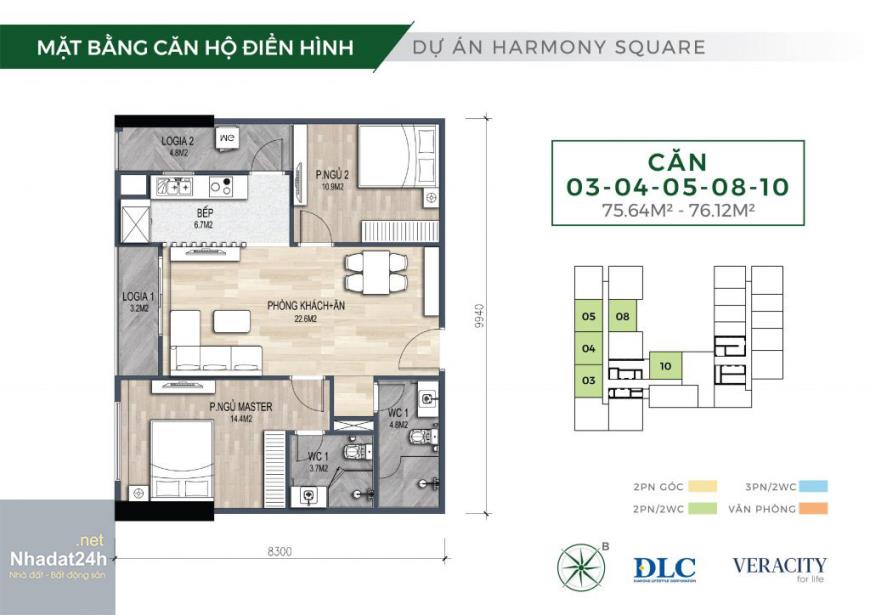 Thiết Kế Căn Hộ Harmony Square