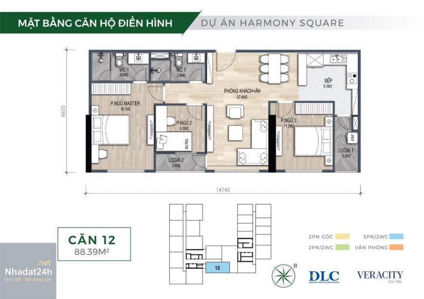 Thiết Kế Căn Hộ Harmony Square