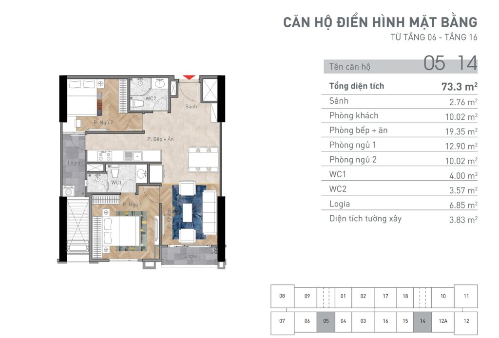 Thiết Kế Căn Hộ Hoàng Mai Center Point Đại Kim