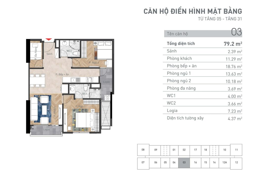 Thiết Kế Căn Hộ Hoàng Mai Center Point Đại Kim