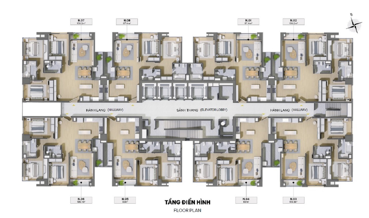 Mặt bằng tổng thể dự án The Nelson Private Residence