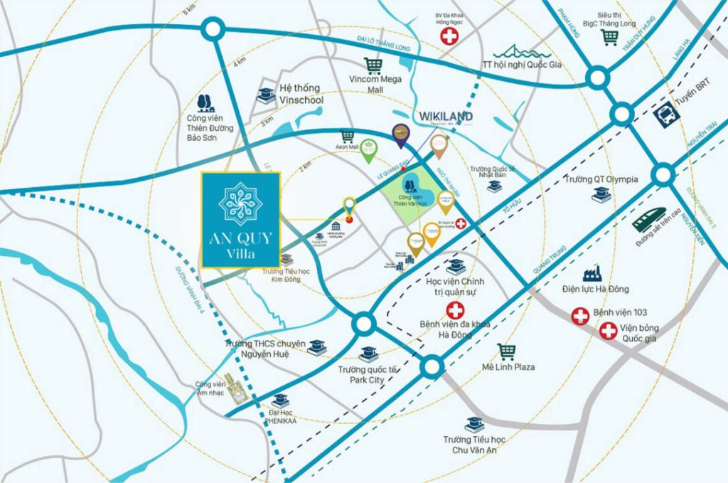 Vị trí của dự án An Quý Villa Dương Nội