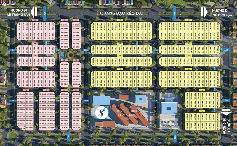 Mặt bằng tổng thể dự án An Quý Villa Dương Nội