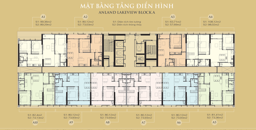 Mặt bằng chung cư Anland Lake View