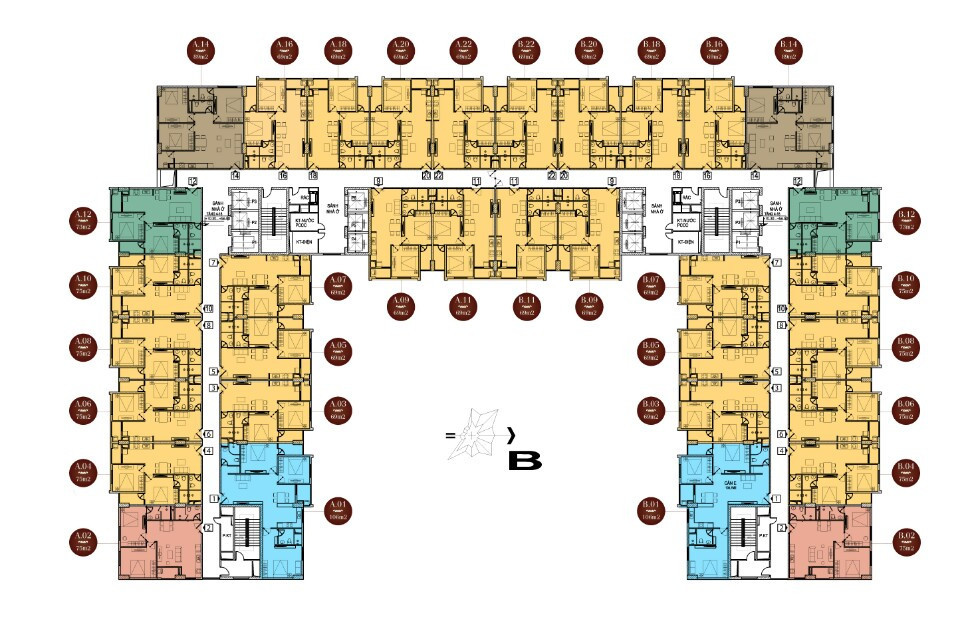 Mặt bằng chung cư Athena Complex Pháp Vân