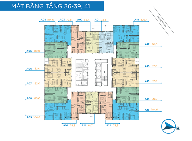 Mặt bằng căn hộ chung cư BID Residence