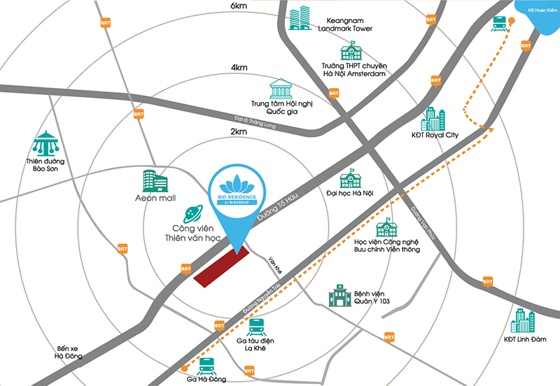 Vị trí dự án chung cư BID Residence