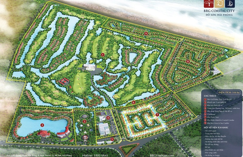 Mặt bằng dự án BRG Coastal City Đồ Sơn Hải Phòng