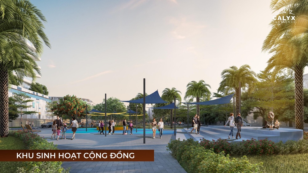 Tiện ích nội khu nổi bật Công viên nội khu rộng 1,5ha Đường dạo bộ với hệ thống cây xanh và hoa theo mùa Khu vực ghế đá, lối đi bộ, không gian nghỉ ngơi, thư giãn Khu thể dục thể thao, sân chơi dành cho trẻ em Trung tâm thương mại, tòa nhà văn phòng 9 tầng Nhà trẻ, phòng khám chăm sóc sức khỏe Khu vực để xe rộng rãi, thuận tiện Spa, gym, quảng trường và đài phun nước