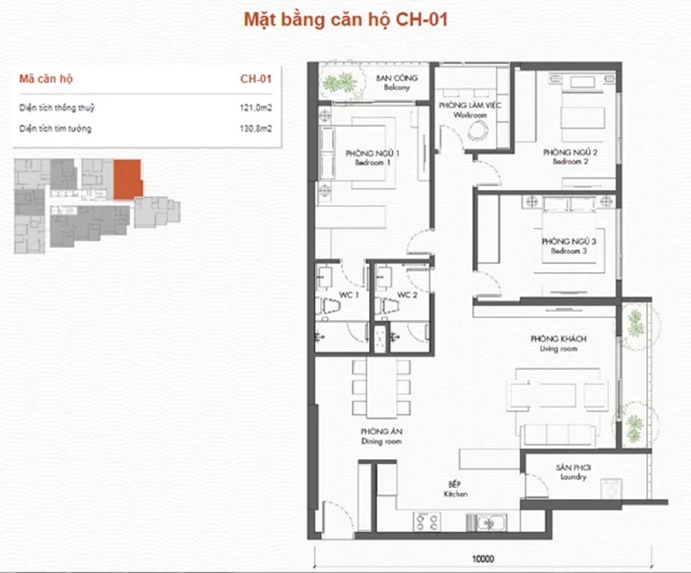 Thiết kế căn hộ Premier Berriver Long Biên