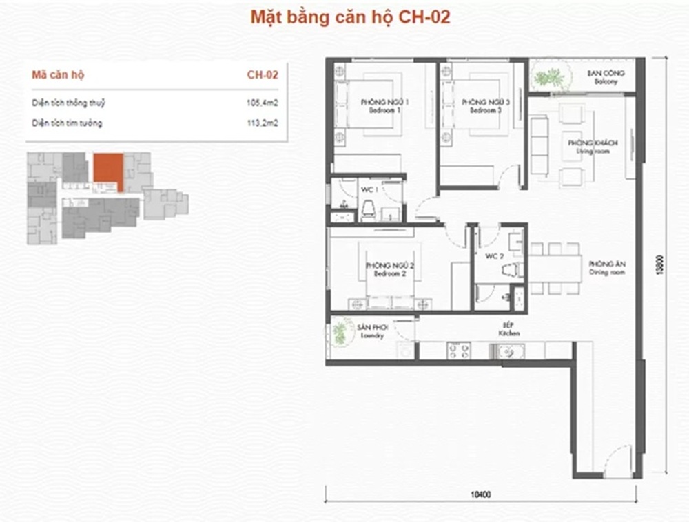 Thiết kế căn hộ Premier Berriver Long Biên