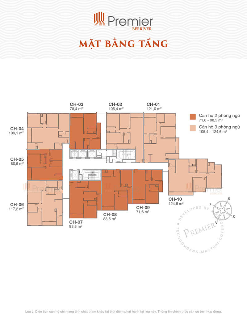 Mặt bằng căn hộ Premier Berriver Long Biên