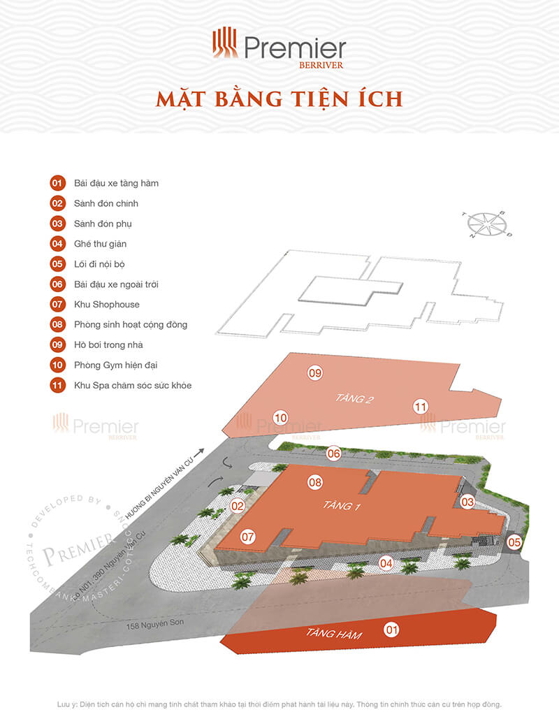 Mặt bằng căn hộ Premier Berriver Long Biên