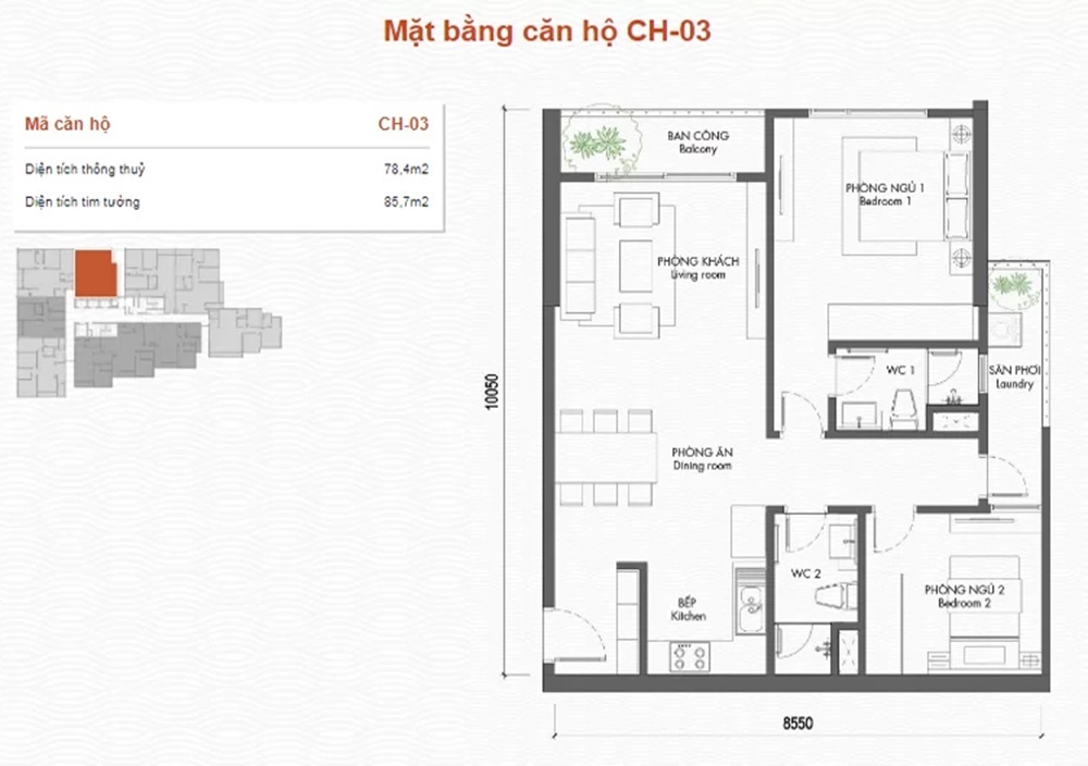 Thiết kế căn hộ Premier Berriver Long Biên