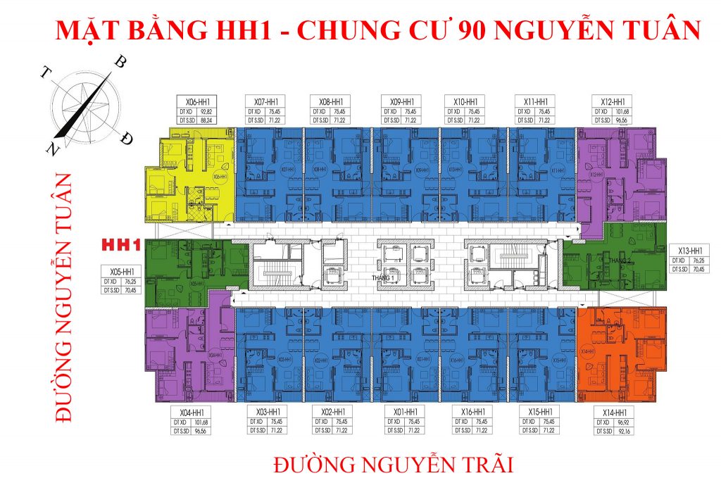 Mặt Bằng Căn Hộ Chung Cư 90 Nguyễn Tuân