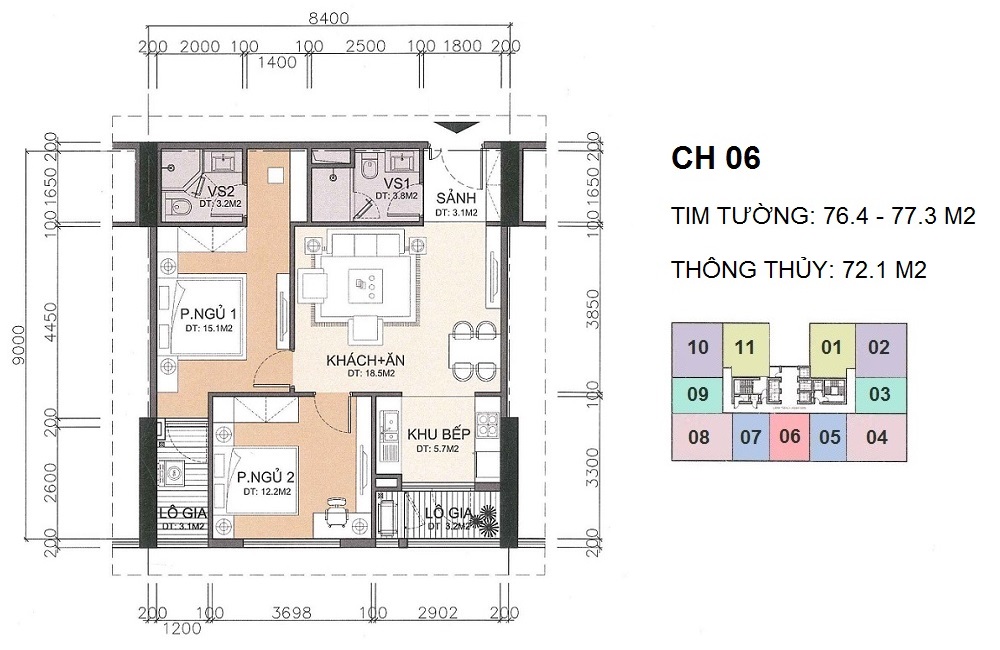 Thiết kế căn hộ A10 Nam Trung Yên