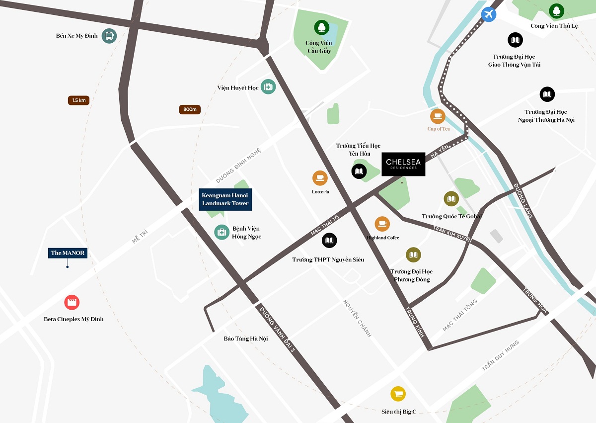 Vị trí dự án chung cư Chelsea Residences