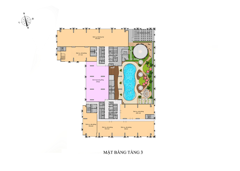 Mặt bằng và thiết kế căn hộ chung cư Florence Tower