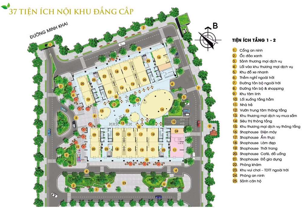 Tiện ích chung cư Green Pearl 378 Minh Khai