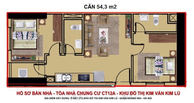 Thiết Kế Chi Tiết Căn Hộ Tòa B Chung Cư Kim Văn Kim Lũ