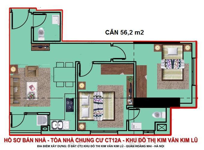 Thiết Kế Chi Tiết Căn Hộ Tòa B Chung Cư Kim Văn Kim Lũ