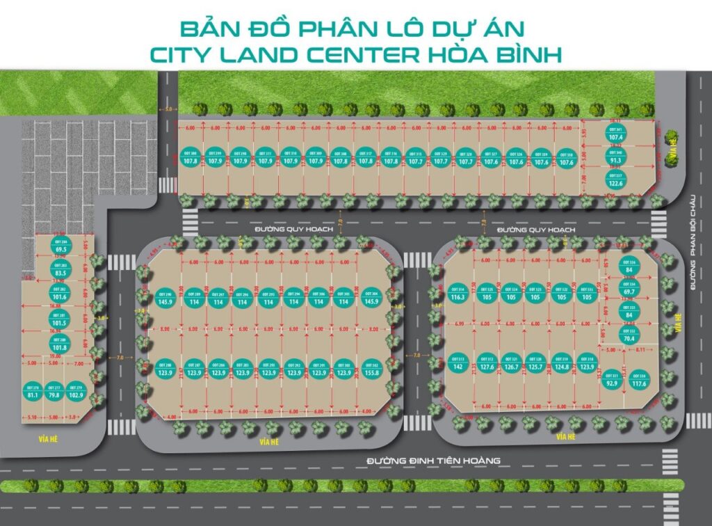 Mặt bằng dự án City Land Center Hòa Bình