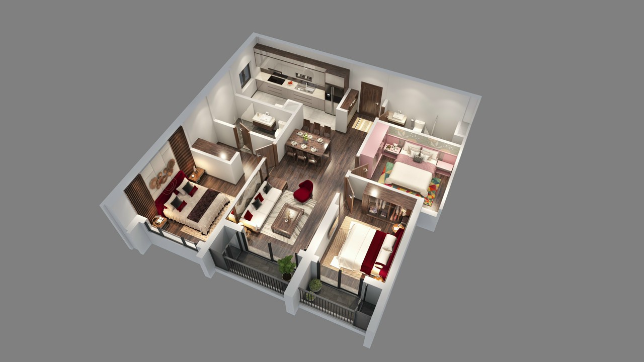 Thiết kế căn hộ tòa Diamond Goldmark City