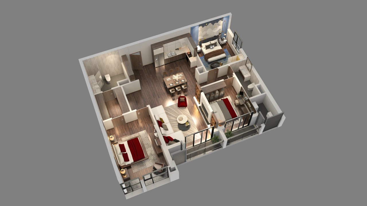 Thiết kế căn hộ tòa Diamond Goldmark City