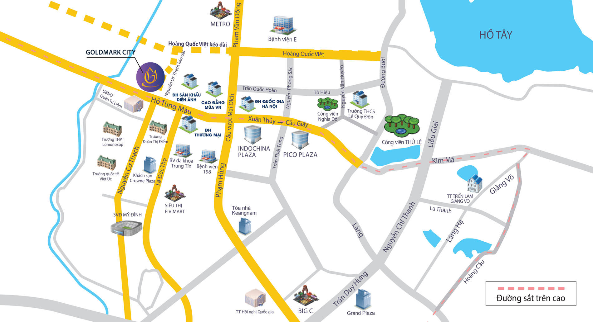 Vị trí dự án Diamond Goldmark City