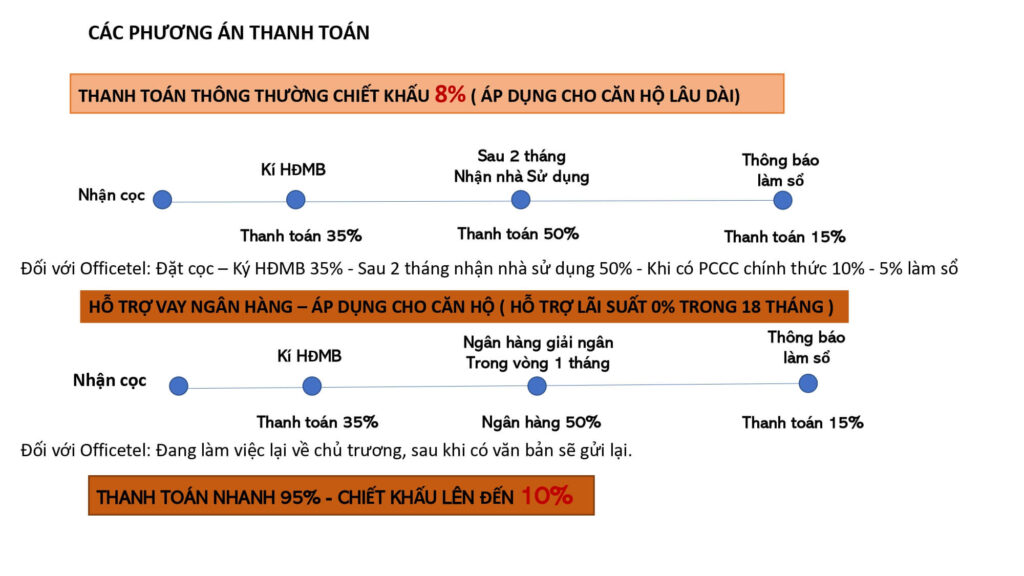 Giá bán và tiến độ thanh toán Discovery Central