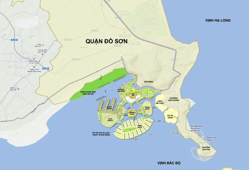 Vị trí dự án Dragon Ocean Đồ Sơn