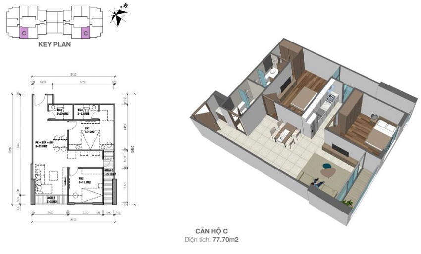 Thiết kế căn hộ chung cư Eco Dream Nguyễn Xiển