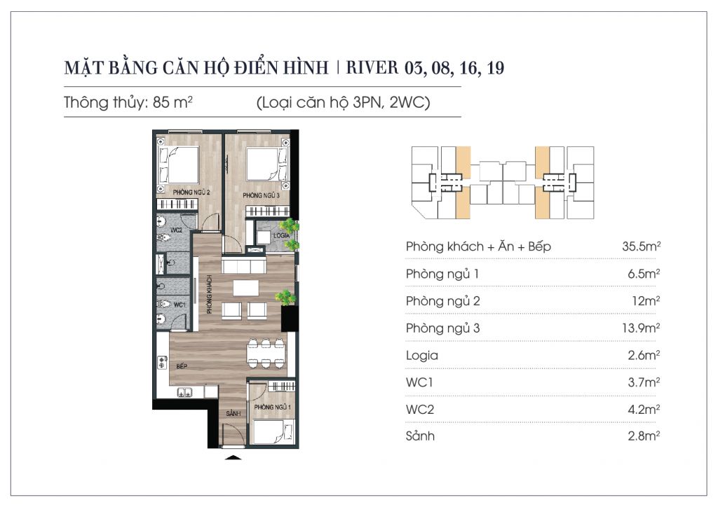 Thiết kế chi tiết căn hộ Euro River Tower