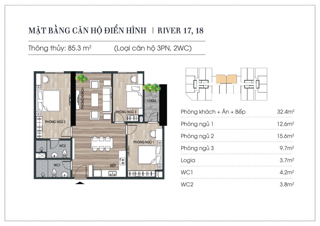 Thiết kế chi tiết căn hộ Euro River Tower