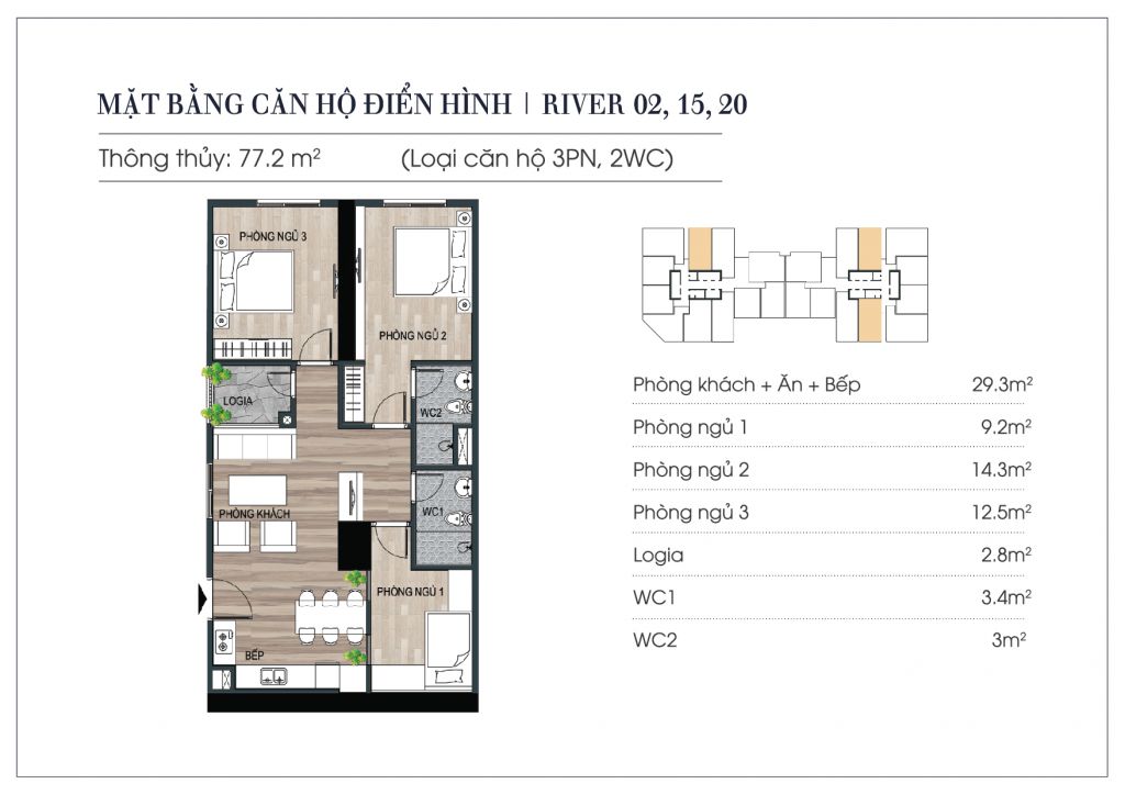 Thiết kế chi tiết căn hộ Euro River Tower