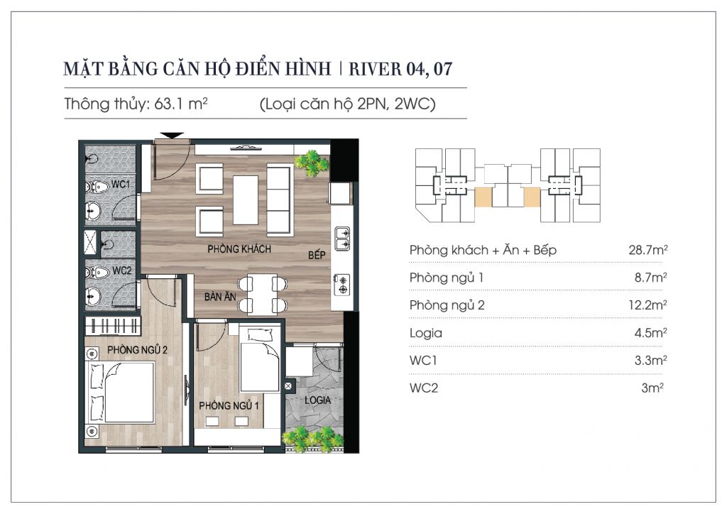 Thiết kế chi tiết căn hộ Euro River Tower