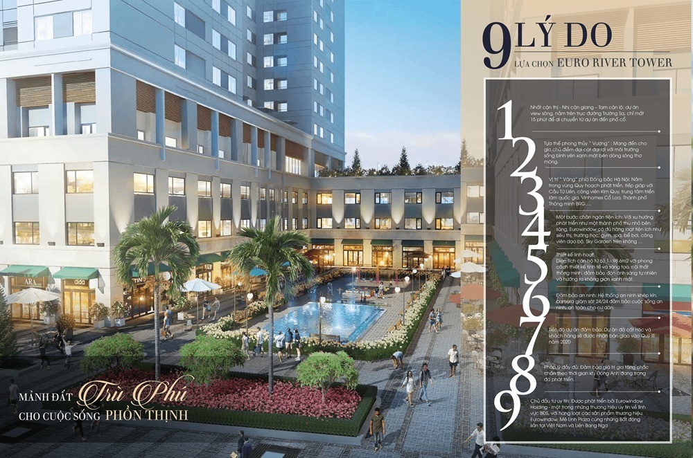 Tiện ích dự án chung cư Euro River Tower