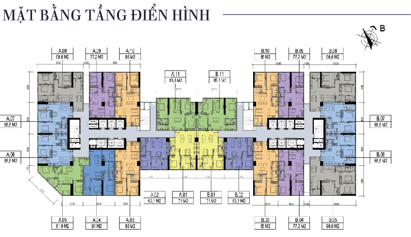 Mặt bằng thiết kế căn hộ Euro River Tower