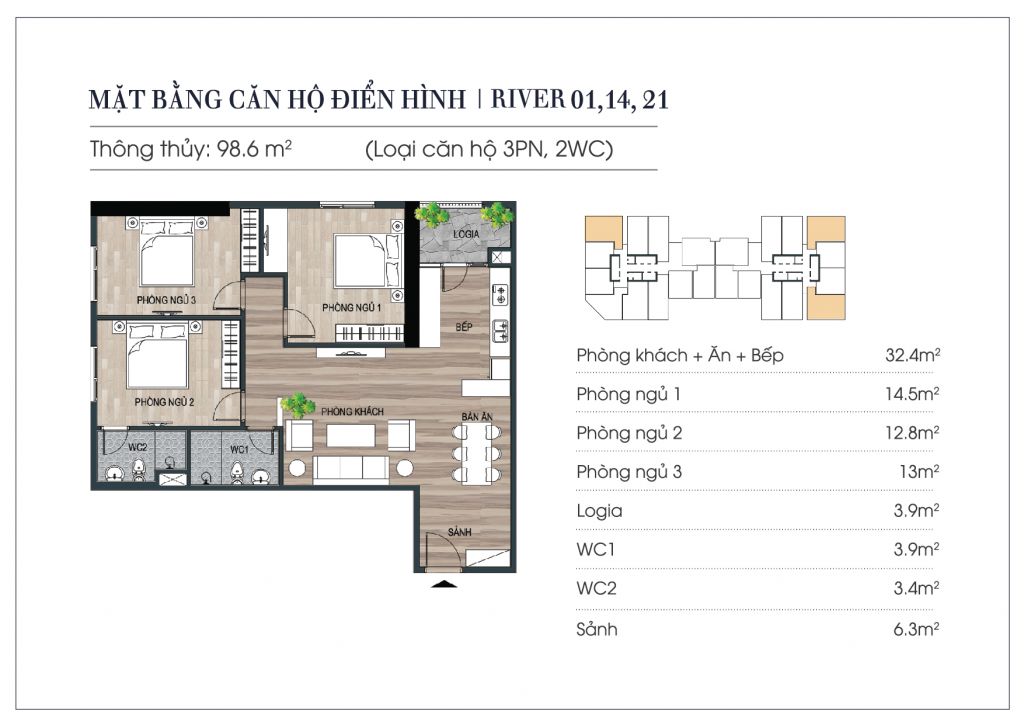 Thiết kế chi tiết căn hộ Euro River Tower