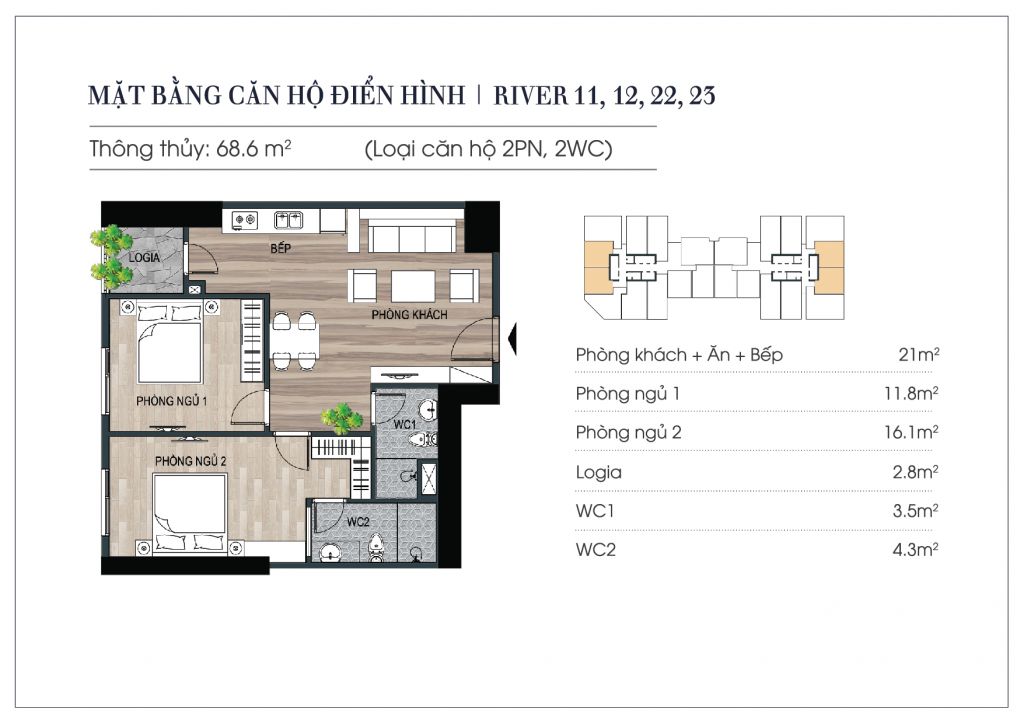 Thiết kế chi tiết căn hộ Euro River Tower
