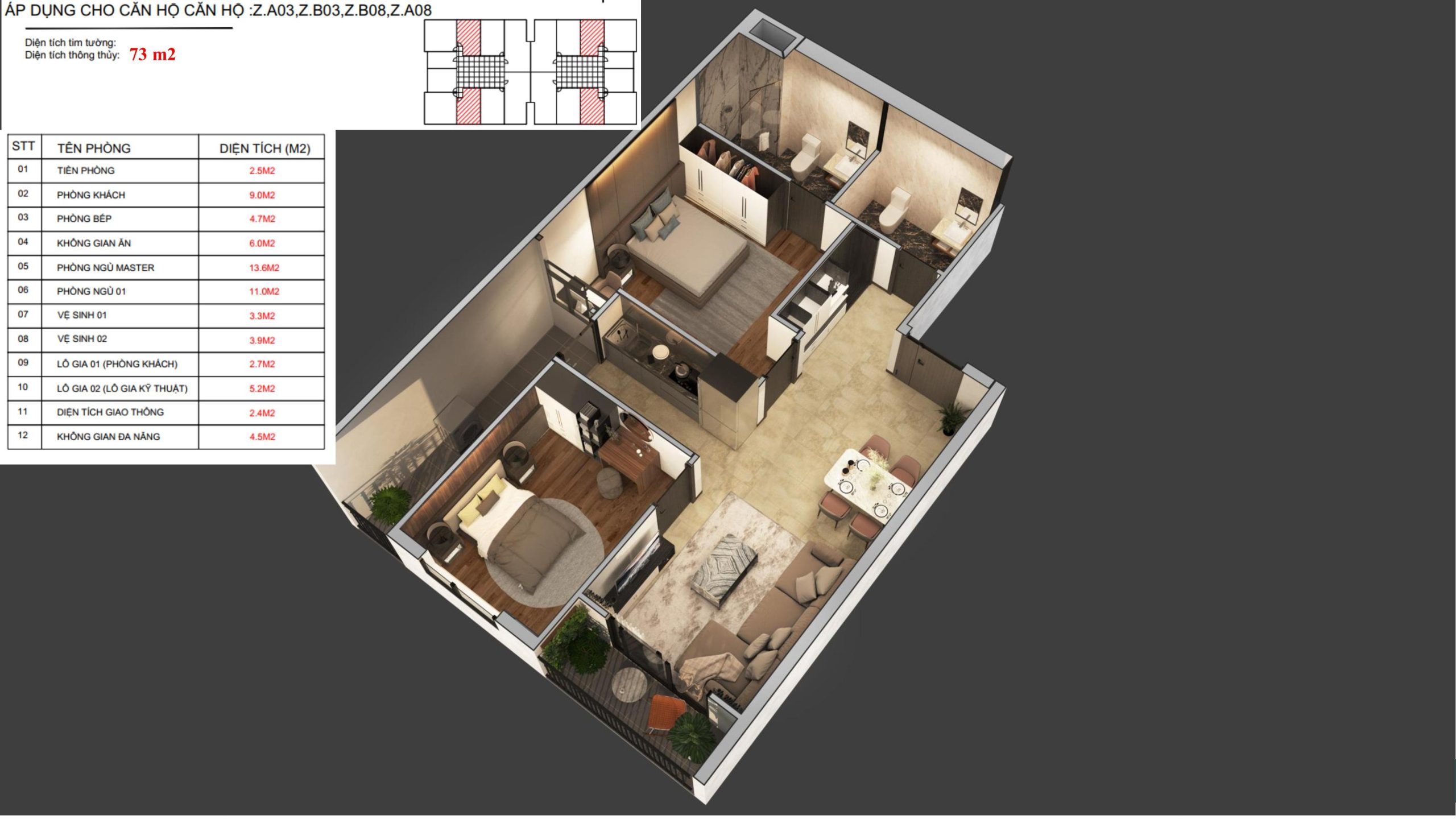 Thiết kế căn hộ Feliz Homes Hoàng Văn Thụ