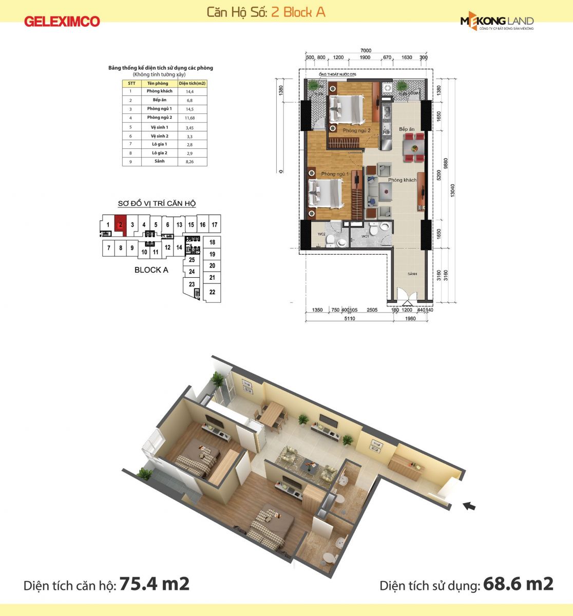 Thiết kế căn hộ Gemek Tower Lê Trọng Tấn