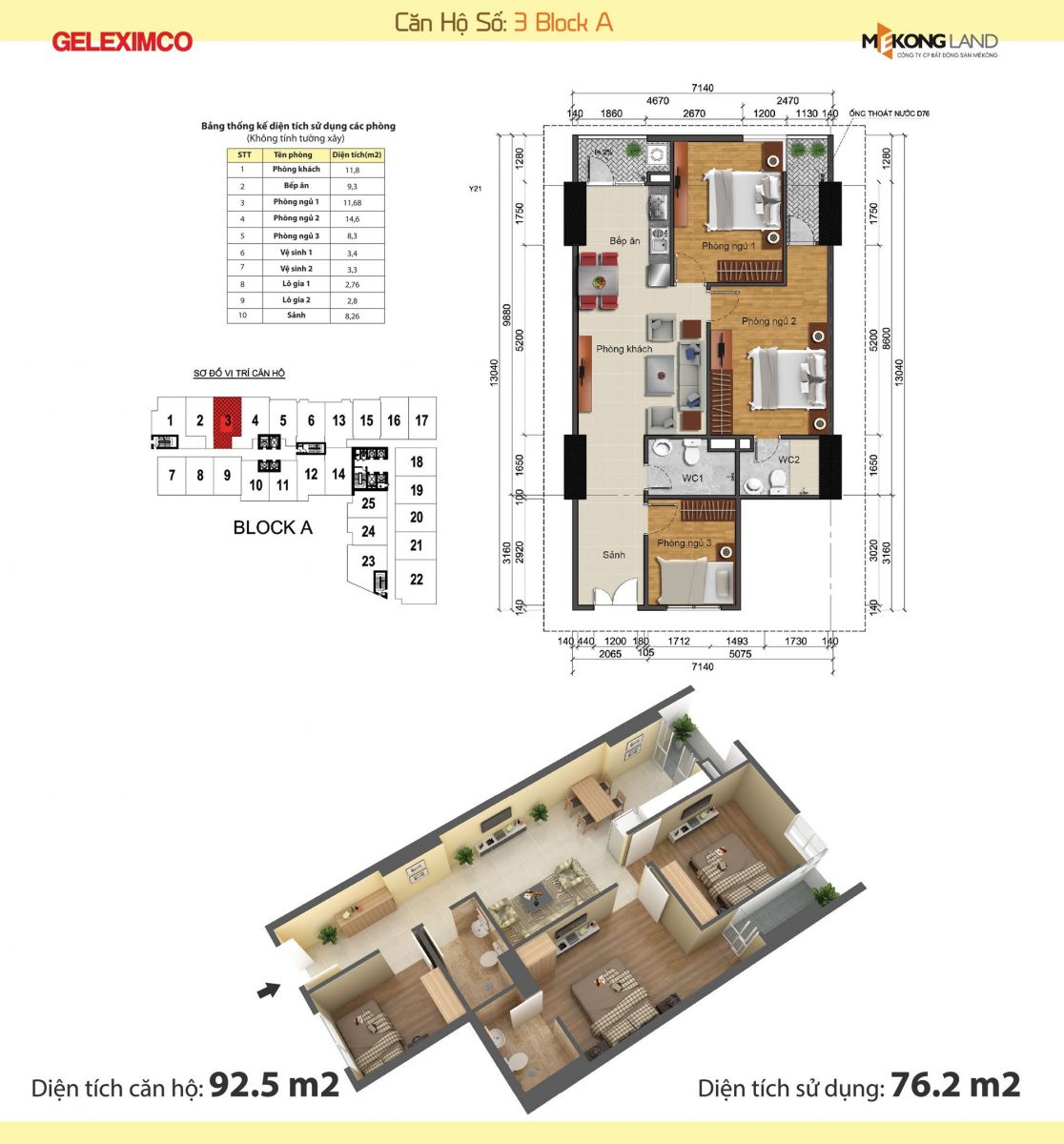 Thiết kế căn hộ Gemek Tower Lê Trọng Tấn