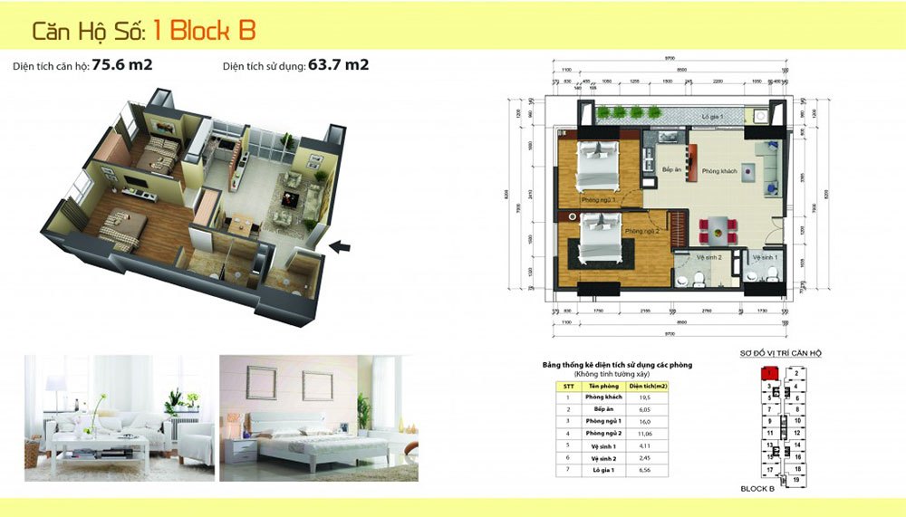 Thiết kế căn hộ Gemek Tower Lê Trọng Tấn