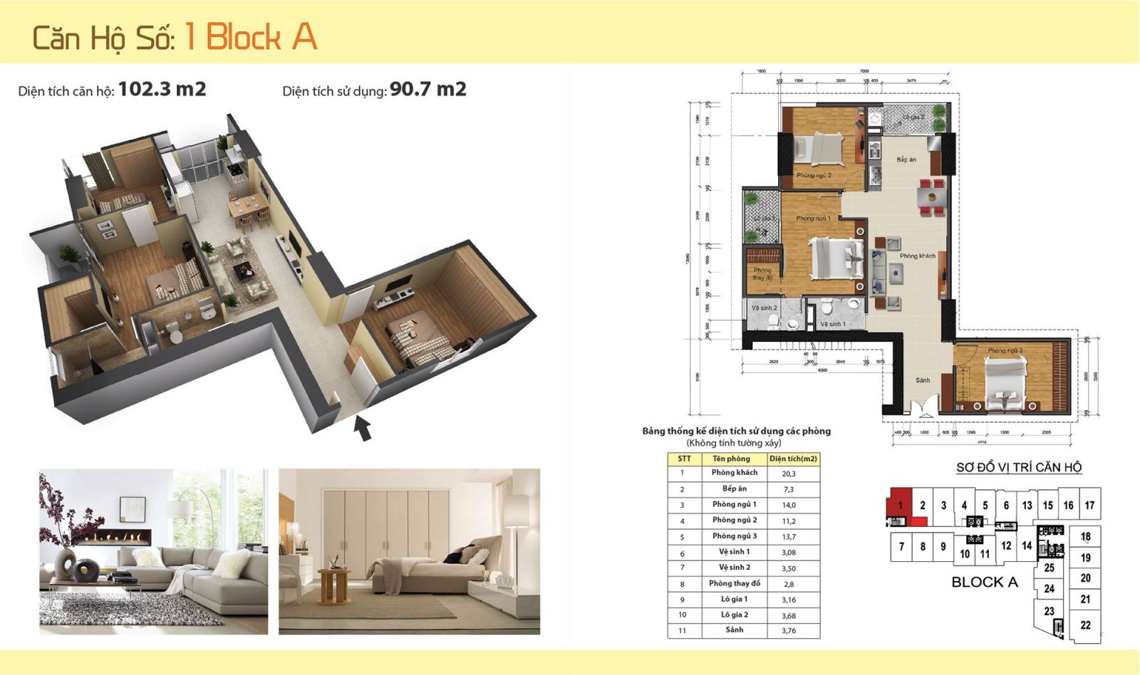 Thiết kế căn hộ Gemek Tower Lê Trọng Tấn