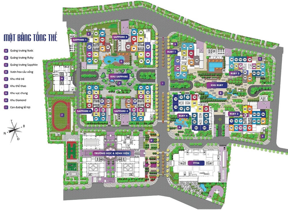 Mặt bằng dự án Goldmark City 136 Hồ Tùng Mậu