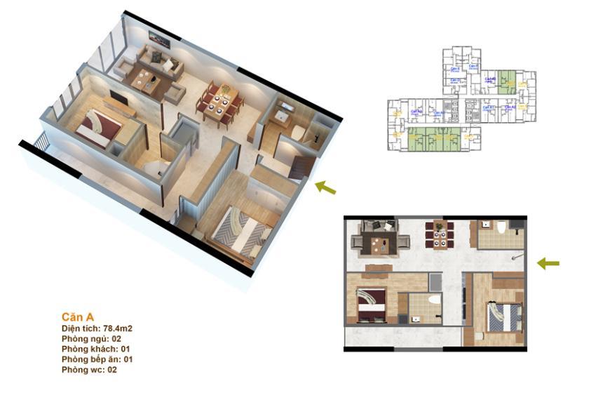 Thiết kế mặt bằng căn hộ Goldmark City